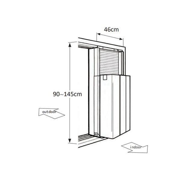 Tecno-TAC823i Slim Design Inverter Casement Air-conditioner