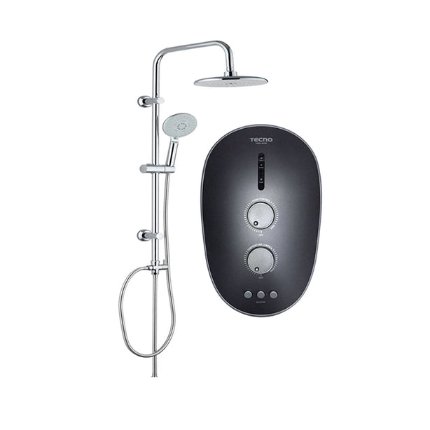 Tecno-TWH909P (Graphite) DC Pump Instant Water Heater with Rain Shower