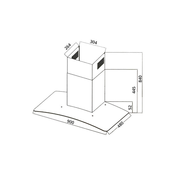 Tecno-KA9688 Tempered Glass Designer Chimney Hood