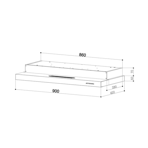 Tecno-TH968TL Slim Line Cooker Hood