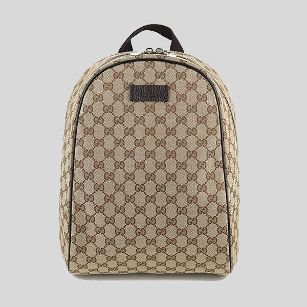 GUCCI Unisex Signature GG Canvas Backpack Bag Beige RS-449906