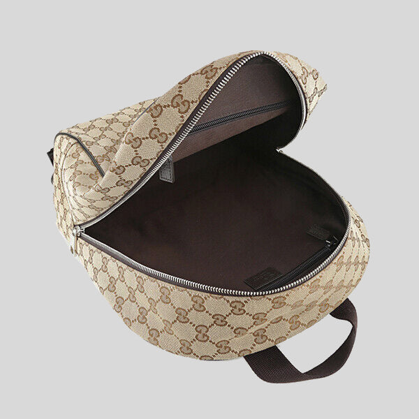 GUCCI Unisex Signature GG Canvas Backpack Bag Beige RS-449906