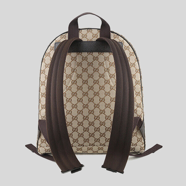 GUCCI Unisex Signature GG Canvas Backpack Bag Beige RS-449906