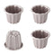 Chefmade Non-Stick Cannele Mould Φ6.6Xh5Cm, 4Pcs/Set