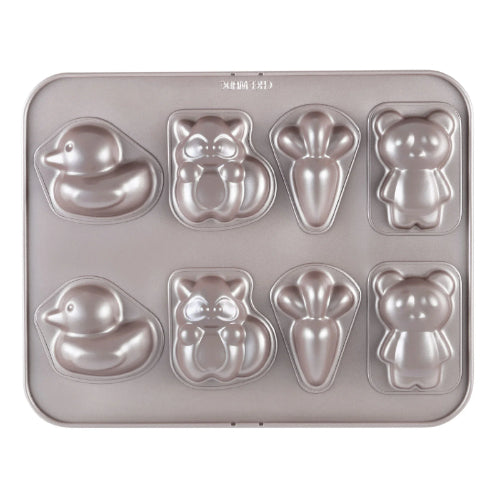 Chefmade Non-Stick 8 Cup Four Shapes Cake Pan