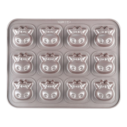 Chefmade Non-Stick 12Cup Cow Cake Pan