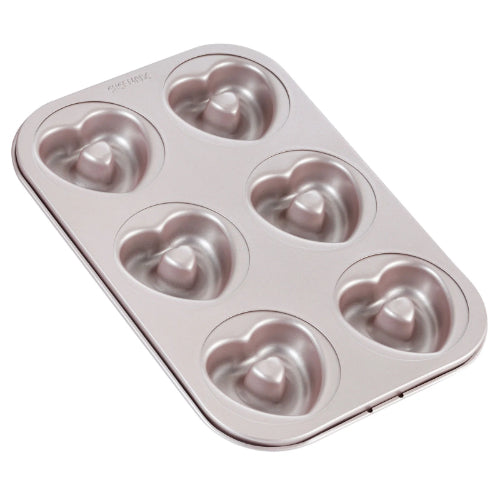Chefmade Non-Stick 6 Cup Heart Shape Donut