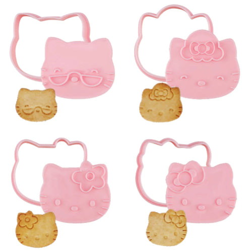 Chefmade Pp Biscuit Mold 4Pcs/Set, Pink, Hello Kitty