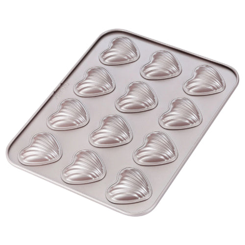 Chefmade Non-Stick 12 Cup Heart Shape Madeleine Pan