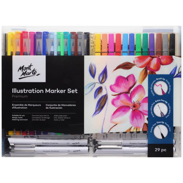 Mont Marte Illustration Marker Set 29pc