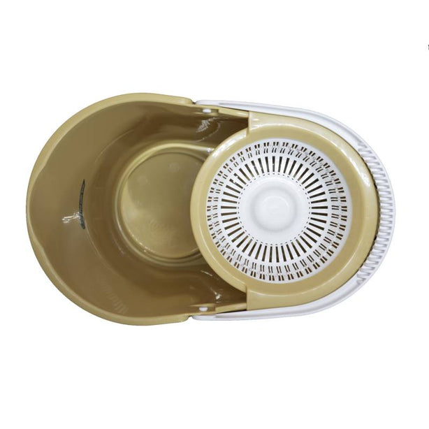 Taiwan No.1 Supamop Sh-350 Yellow Manual Press Dehydrate System Cleaning Mop Spin Mop Set