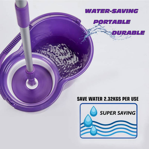 SupaMop Classic SH-350-8 Hand Press Spin Mop Set 1 Year Warranty Free 2 Mop Heads