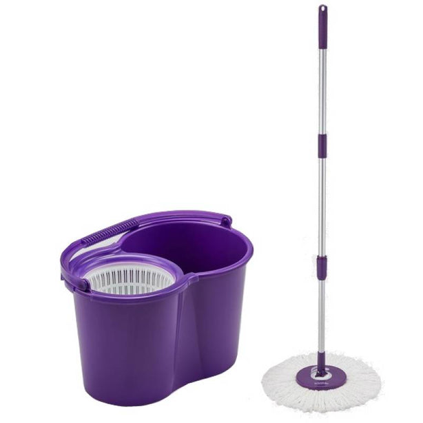 SupaMop Classic SH-350-8 Hand Press Spin Mop Set 1 Year Warranty Free 2 Mop Heads