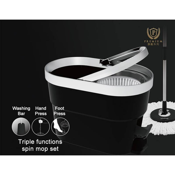 Supamop P600 Premium Version Spin Mop Set Foot Press Hand Press Spin And Washing Bar In One Mop Set