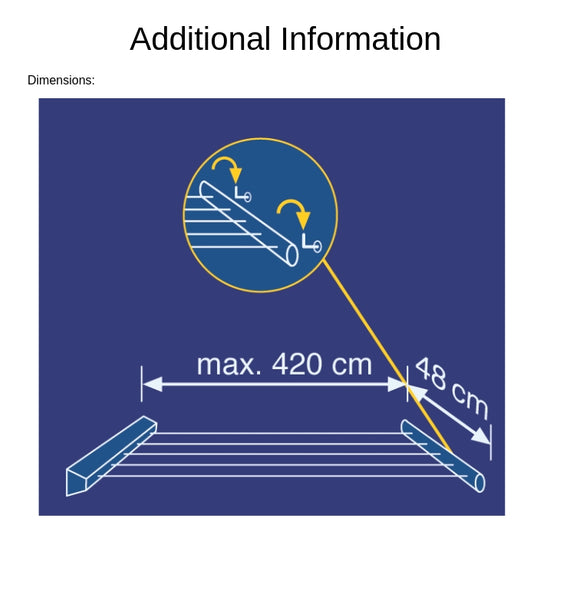 L83040 Rollfix 210 Longline Wall Dryer (White)