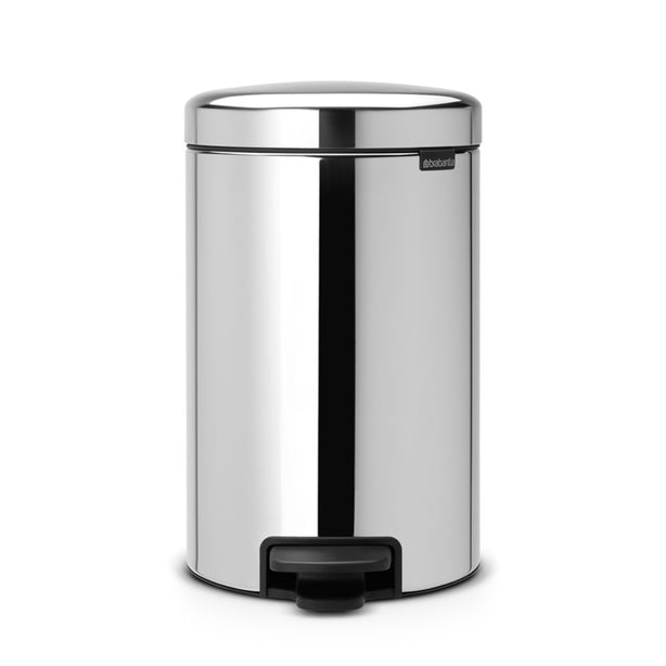 Brabantia NewIcon Soft Closing Pedal Bin S, Plastic Inner Bucket, 12 L