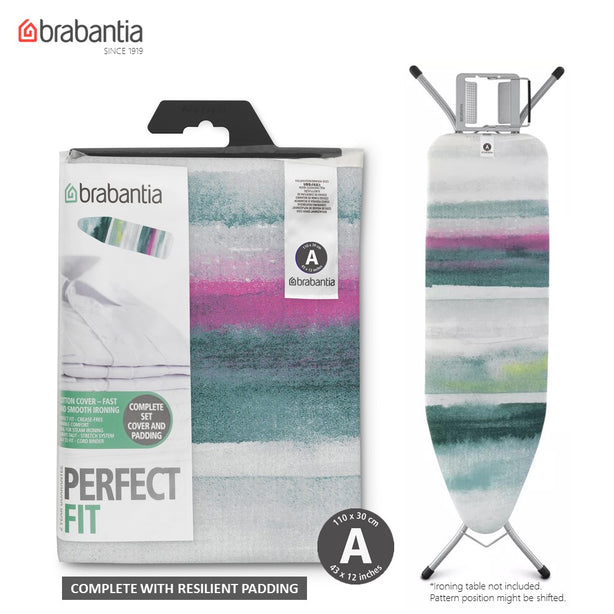 Brabantia PerfectFit Ironing Board Replacement Cover Complete Set, A, 110 x 30 cm