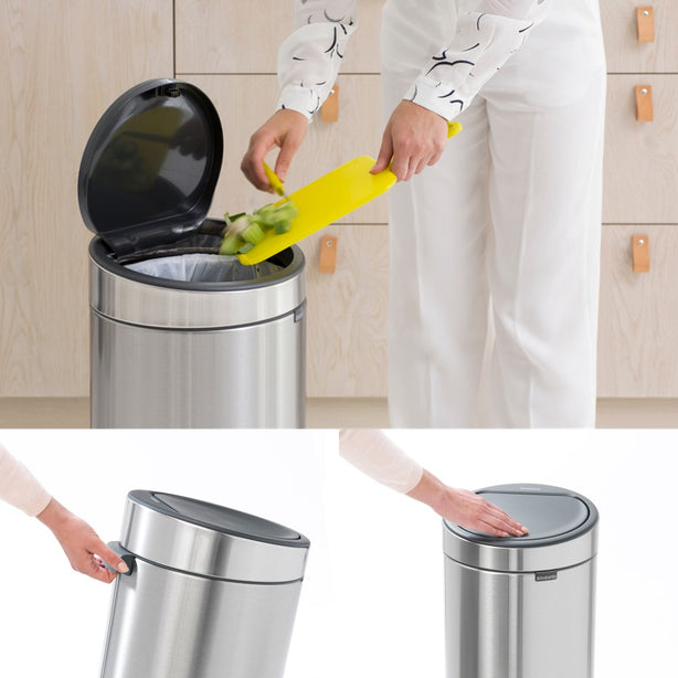 Brabantia Touch Bin L, Plastic Inner Bucket, 30 L