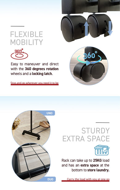 E70412 Rene Duo Double Garment Rack