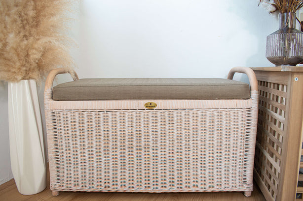 Rattan Storage Bench