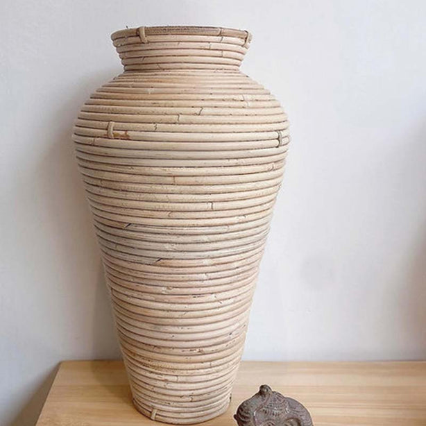 Rattan Short Vase