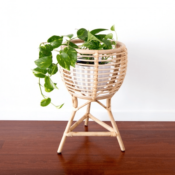 Rattan Plant Pot Stand - Natural
