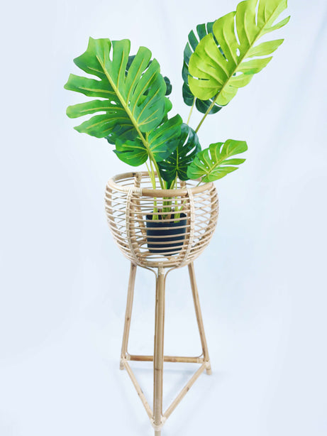 Rattan Plant Pot Stand - Natural