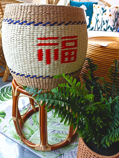 Fu Seagrass Ottoman