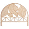 Artistic Natural Leaf Rattan Queen Headboard