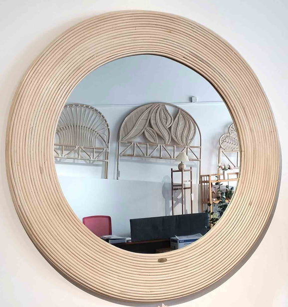 Rattan Circular Mirror - Natural