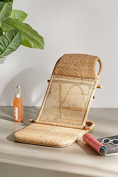 Rattan Portable Beach Chair - Natural