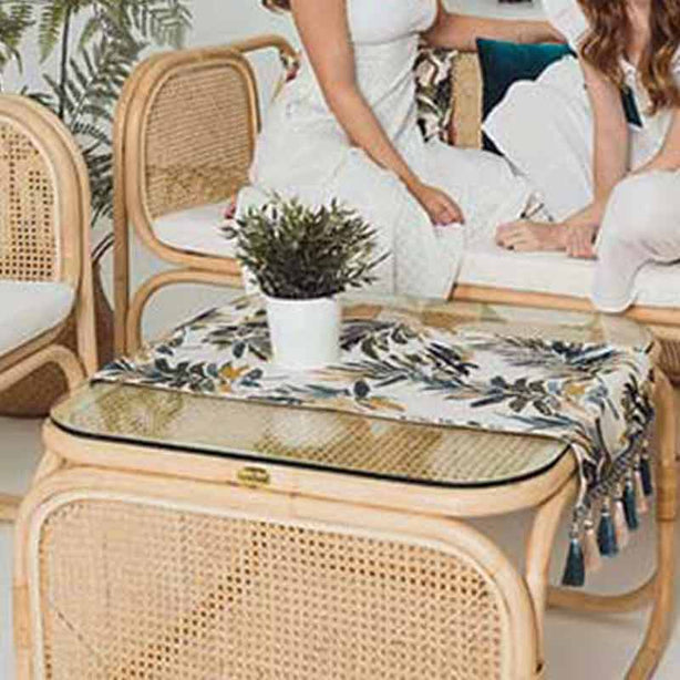 Zorba Sofa Coffee Table - Natural White
