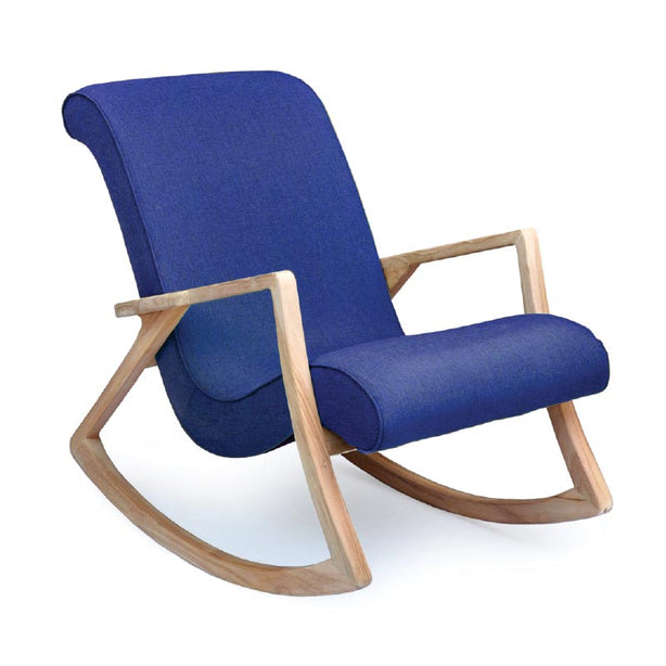 Diane Rocking Chair With Foot Rest - Blue
