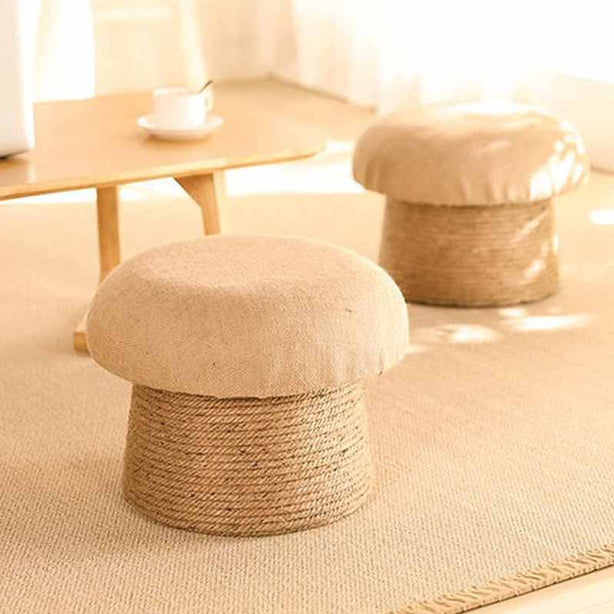 Mushroom Fabric Stool - Khakhi