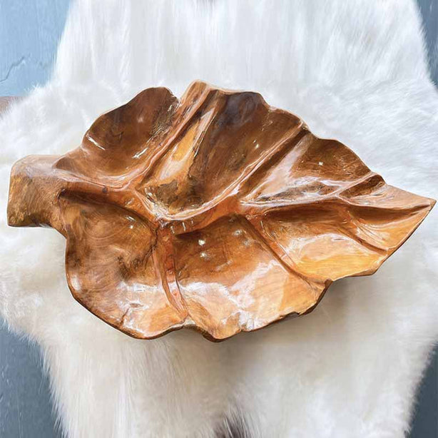 Teak Leaf Bowl - Brown