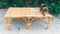 Checker Rattan Bench - Brown