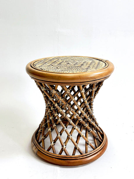 Heli Rattan Side Table - Walnut
