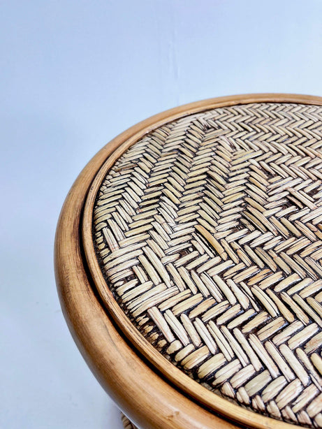 Heli Rattan Side Table - Walnut