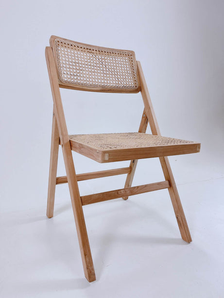 Rattan White Oak Folder Chair - Natural