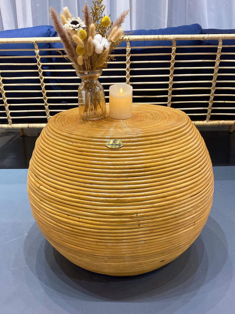Rattan Bun Coffee Table - Natural Honey