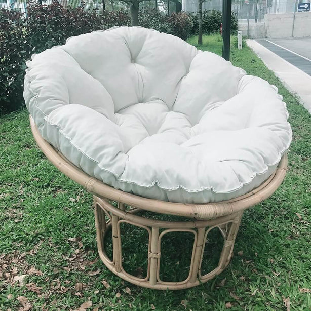 Manau Papasan With Natural Frame and cushion - Natural