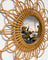 Double Daisy Rattan Mirror - Honey