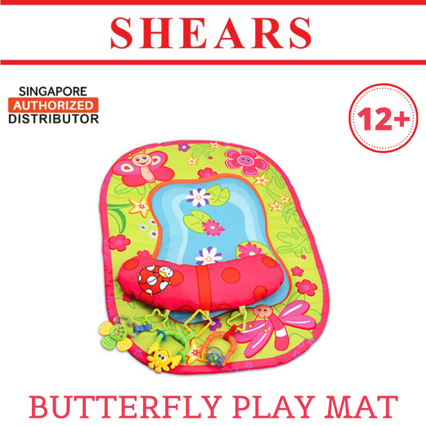 SHEARS Baby Playgym Pink Butterfly Playmat with bolster SPG9949