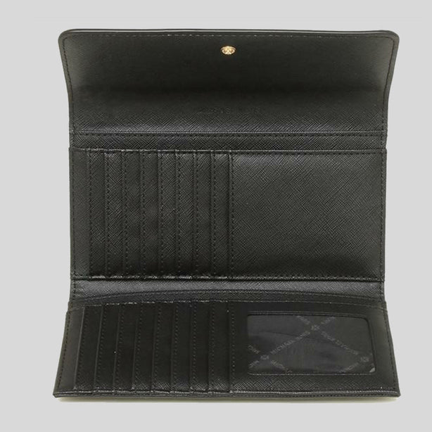 Michael Kors Jet Set Travel Large Trifold Wallet Black RS-35S8GTVF7L