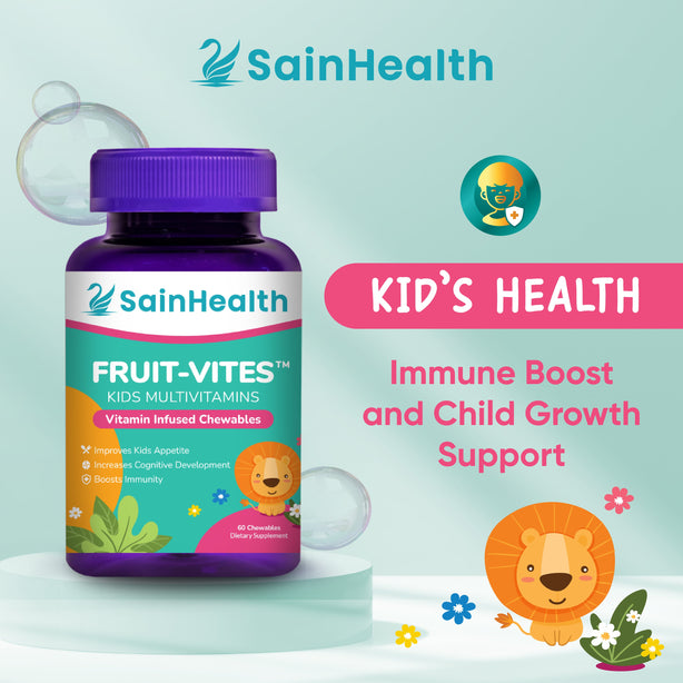 SainHealth Fruit-Vites Kids Multivitamins, 60 vites