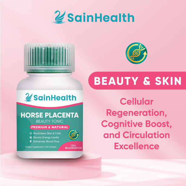 SainHealth Horse Placenta Beauty Tonic, 150 sgls