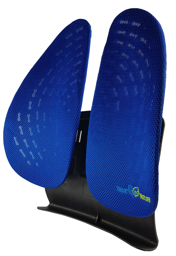 True Relief Double-Wing Back & Lumbar Support with Adaptive Spring + Free Breathable Mesh Cover