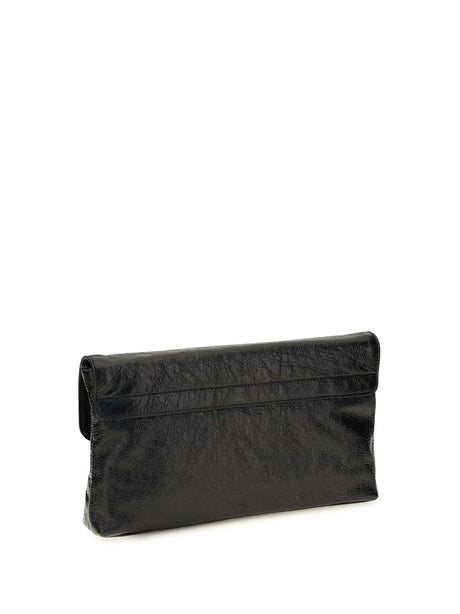 Balenciaga Le City Clutch in lambskin - Black