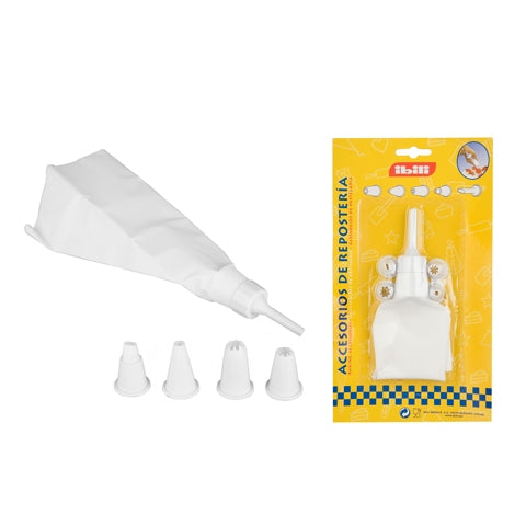 Ibili Pastry Tube Set W/5 Plc Nozzles & 1 Icing Bag
