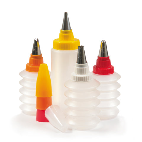 Ibili Pastry Tube Set W/4 S/S Nozzles & 4 Squeeze Bottles